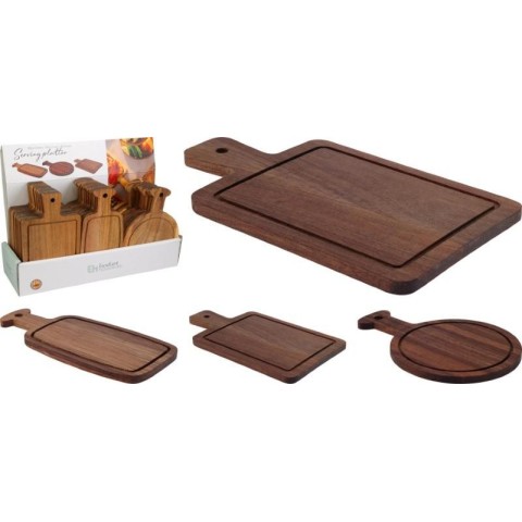 TAGLIERE LEGNO ACACIA 18.5X13 3 ASSORTITI